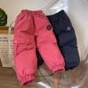 Children's Winter Children's Pants New Boys and Girls Pants Work Pants Boys and Girls Thickened Warm Pants Long Pants