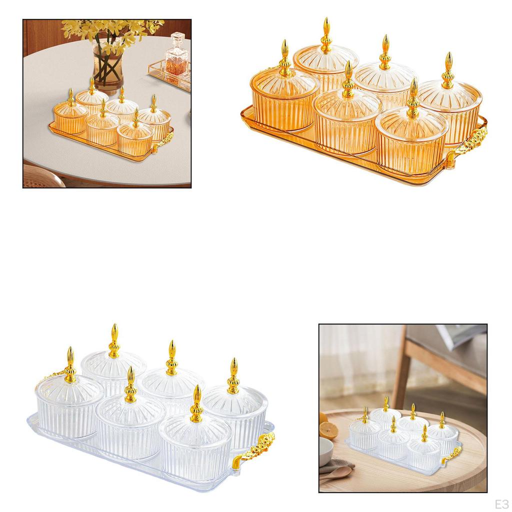 Раздельное сервировочное блюдо-поднос Пылезащитный Многофункциональный с крышкой Контейнер для хранения для гостиной