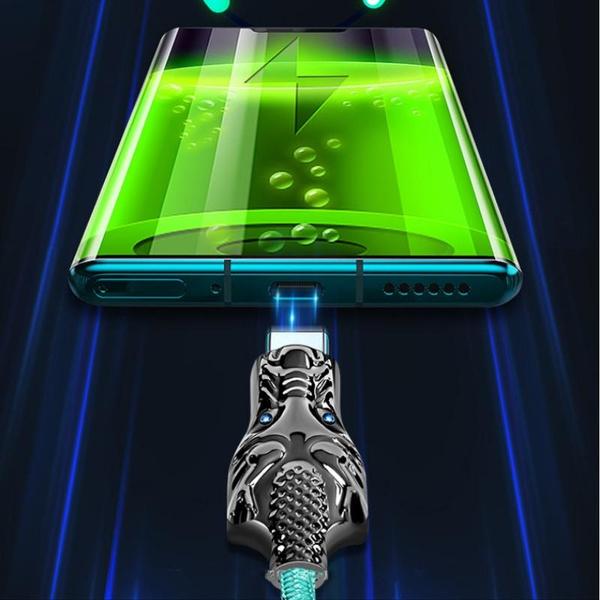 USB-кабель для быстрой зарядки, светодиодный цветной светильник, кран, кабель для зарядки телефона для IPhone / кабель Micro USB / Type-C для IPhone и других смартфонов Android