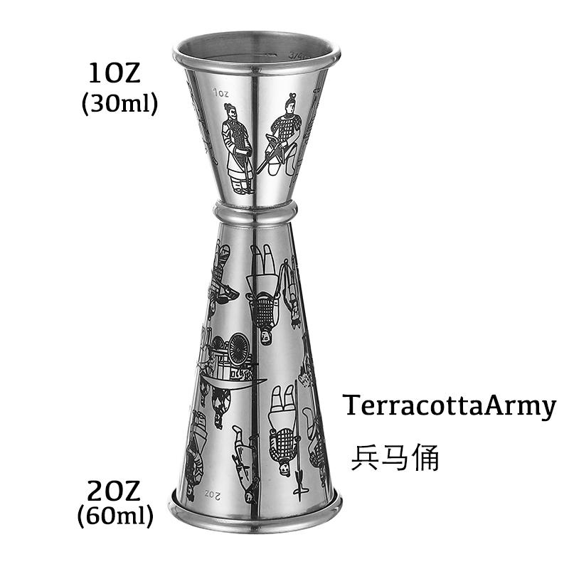 Двойной джиггер для барменства, Коктейльный джиггер 2 унции 1 унция | Мерный стаканчик для коктейлей Японский джиггер Мерка для шотов Джиггеры