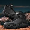 Men Hiking Shoes High Quality Anti-Slip Men Desert Boots Fashion High Top Sneakers Outdoor Wear-Resistant Men Work Safety Shoes