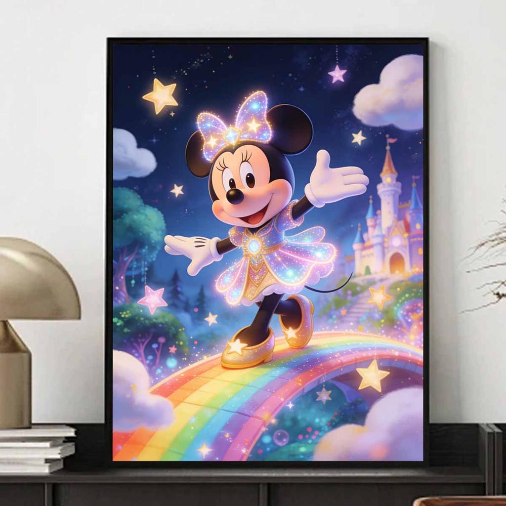 Disney Набор для алмазной мозаики «Волшебная Минни Радужный Замок» Декор для стены дома Ручной работы Подарок