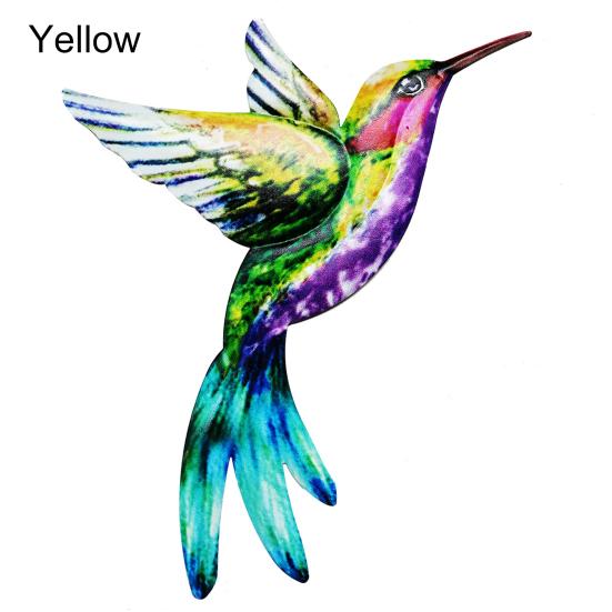 Sun-resistant Hummingbird Bird Iron Artificial Wall Artwork No Odor Craft Wall Ornament Window Decor