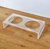 Colorful Adorable Easy to Clean Ceramic Pet Bowl on Solid Acrylic Stand Anti Tipping