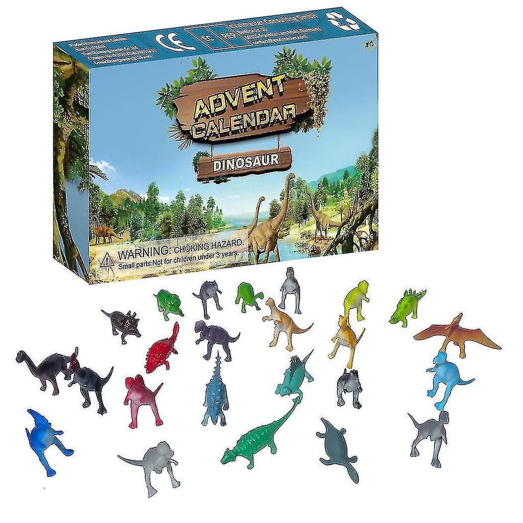 Christmas Countdown Calendar Christmas Creative Toys Gifts 24 Pieces Squeeze Toys Dinosaur Christmas Toys For Kids Girls Boys