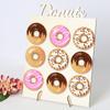 Wooden Donuts Wall Display Stand Holder - Candy Sweets Doughnut Rack For Party