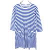 Border Long Sleeve One Piece 160 Blue X White Kid's Used