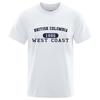 Британская Колумбия 1886 West Coast Letter Футболка Мужская Женская Модная Одежда Футболка Хлопок Короткий Рукав