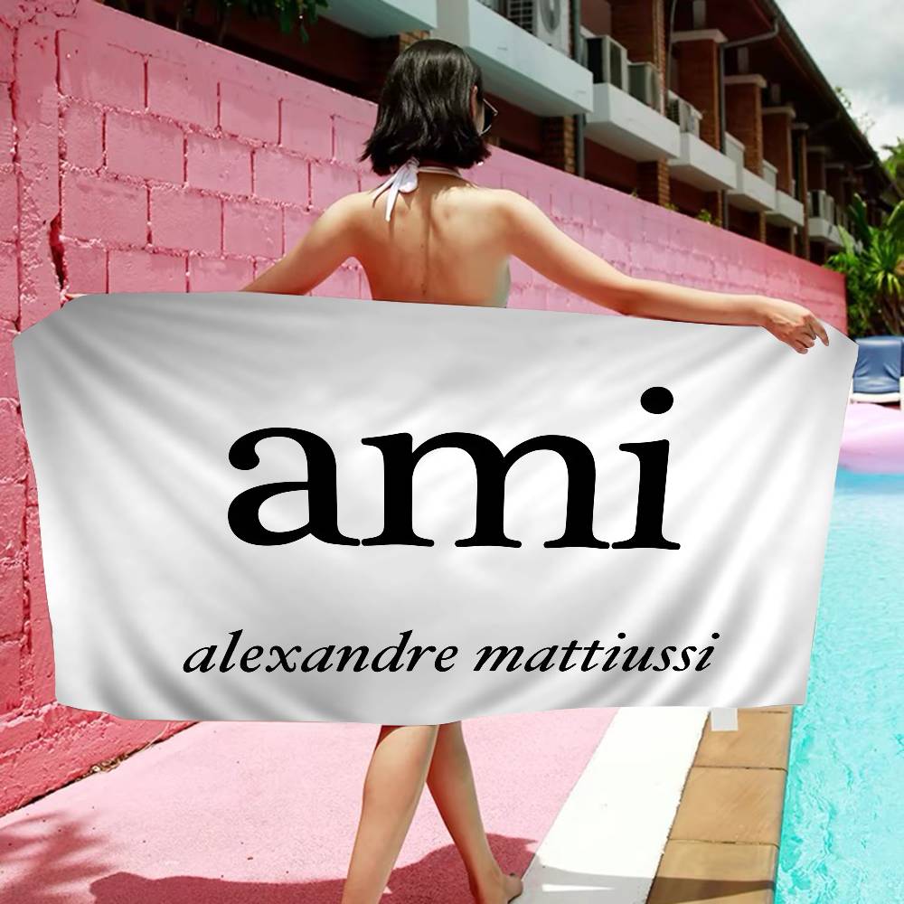 Популярное пляжное полотенце AMI PARIS Цветные банные полотенца для девочки Микрофибра Быстросохнущее Без песка Пляж Йога Спа Тренажерный зал Бассейн