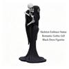 Gothic Skull Couple Resin Figurine, Eternal Kiss Statue Desktop Tabletop Decor