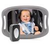 86101 Baby View Led Car Safety Mirror - Your Baby Always In Sight On The Back Seat Grey