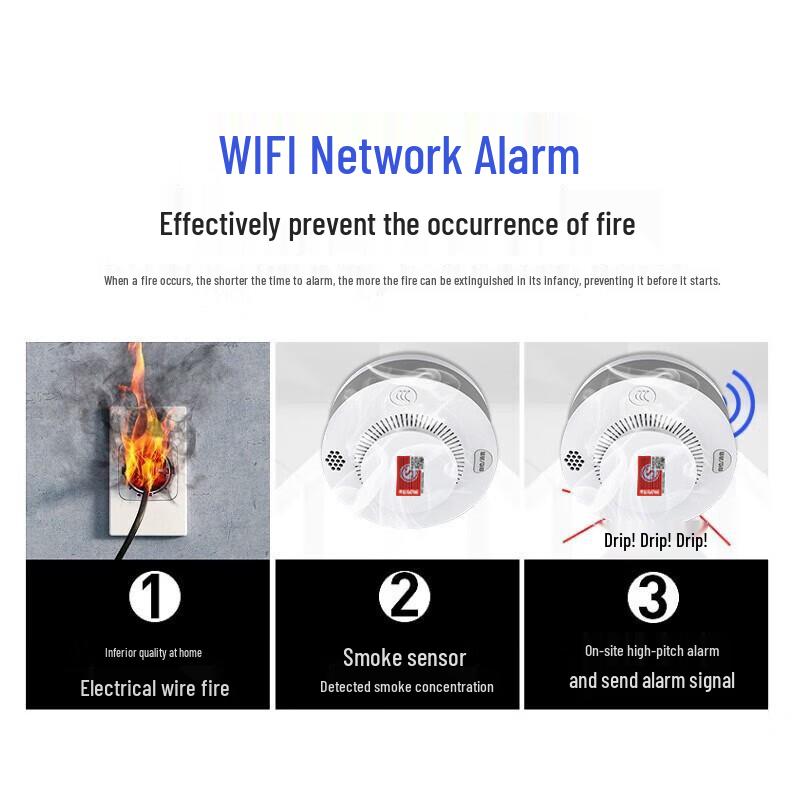 Lingfang SD100-WIFI Wireless Smart Smoke Alarm