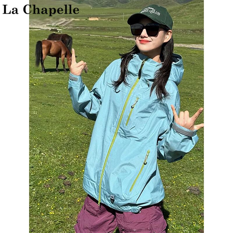 Женская ветрозащитная мягкая куртка La Chapelle для активного отдыха с капюшоном