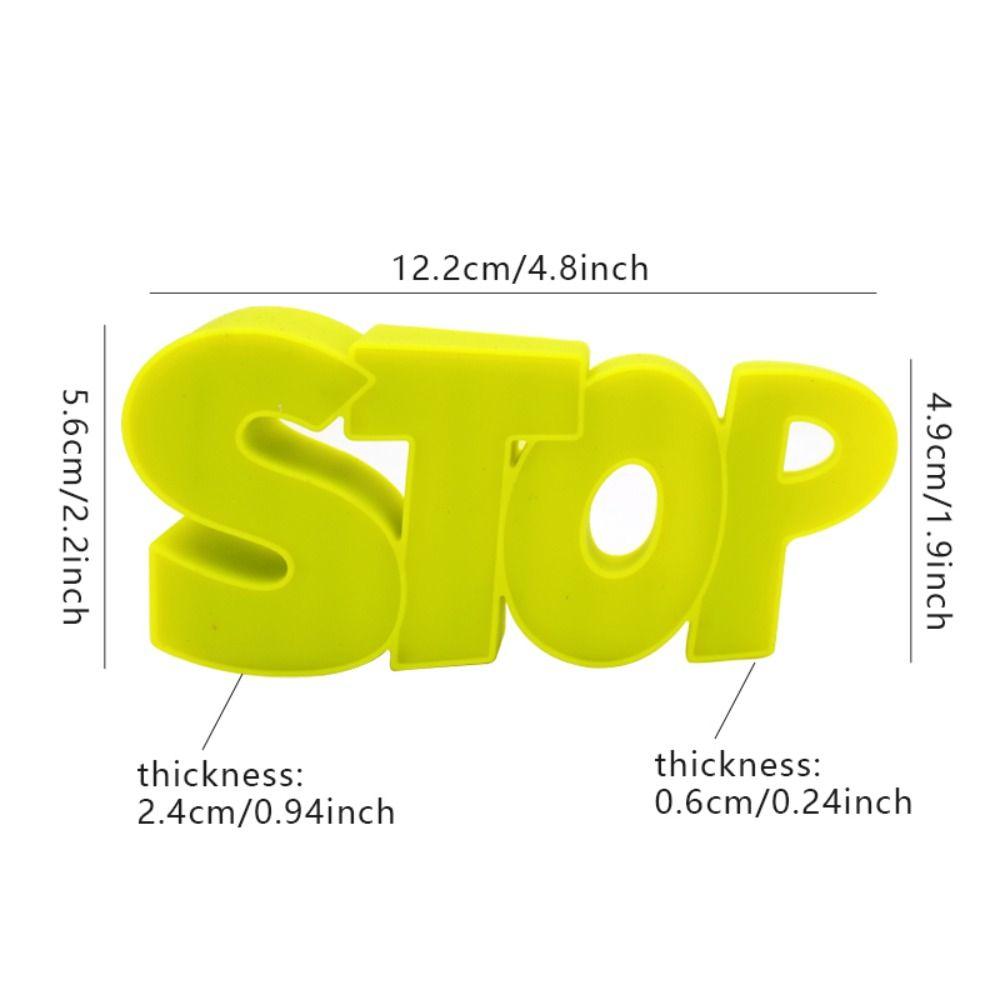 Slip-resistant Anti-Collision Door Wedge STOP Letters Pattern Door Chuck Stopper Home Office
