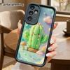 Phone Case: 2D Flat Design Suitable for Samsung Galaxy A34 A35 M05 M06 S20 S22 S21 FE Plus 5G Protective Case, Smiley Cactus, Perfect Christmas and Ha