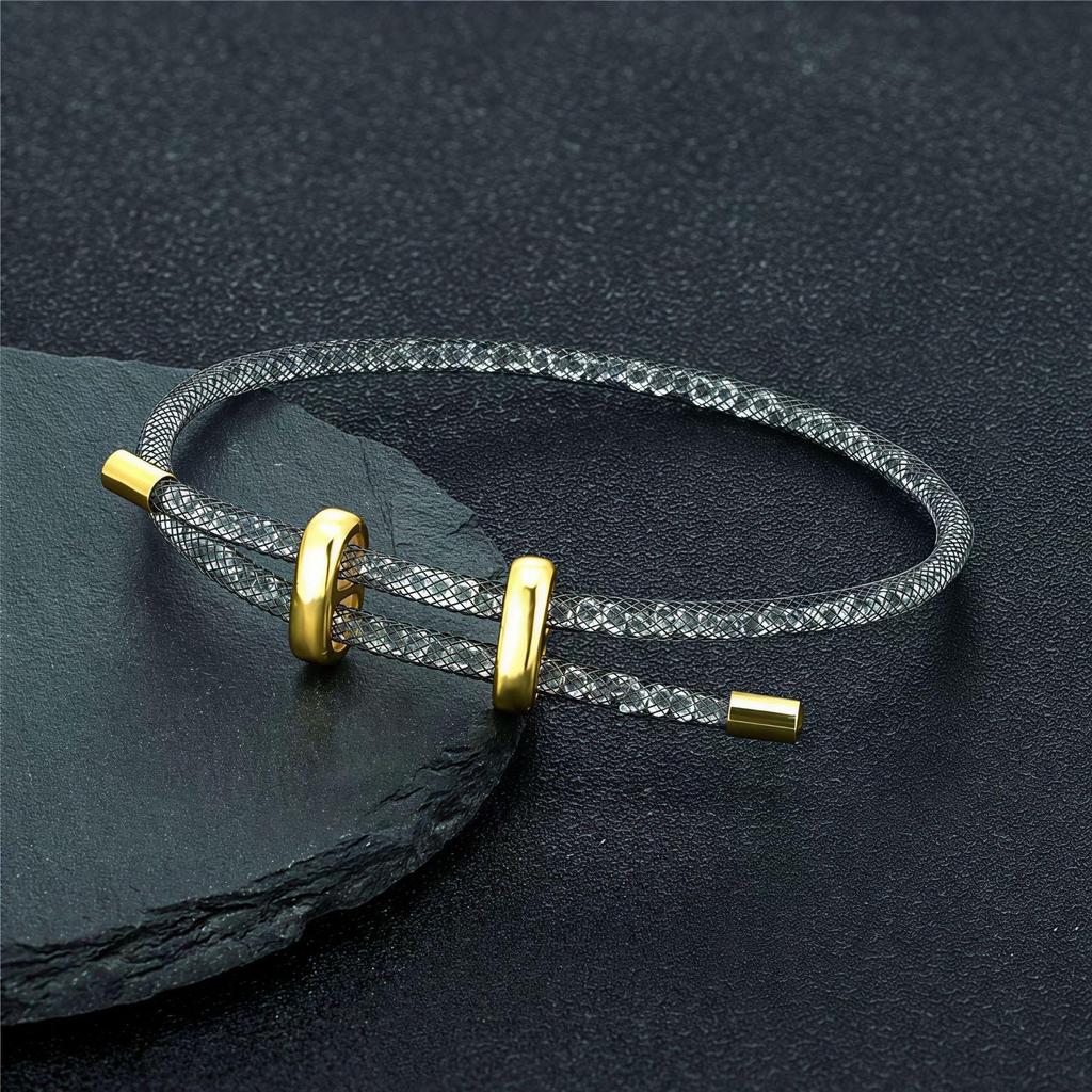 Медный Браслет-сетка с Rhinestone 18K Золото с Пряжкой