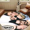 Morat Band Round Rug for Livingroom,Bedroom, Palyroom, Chair Rug, Area Rug, Circle Carpet, Large Size Decor Fan Christmas Gift