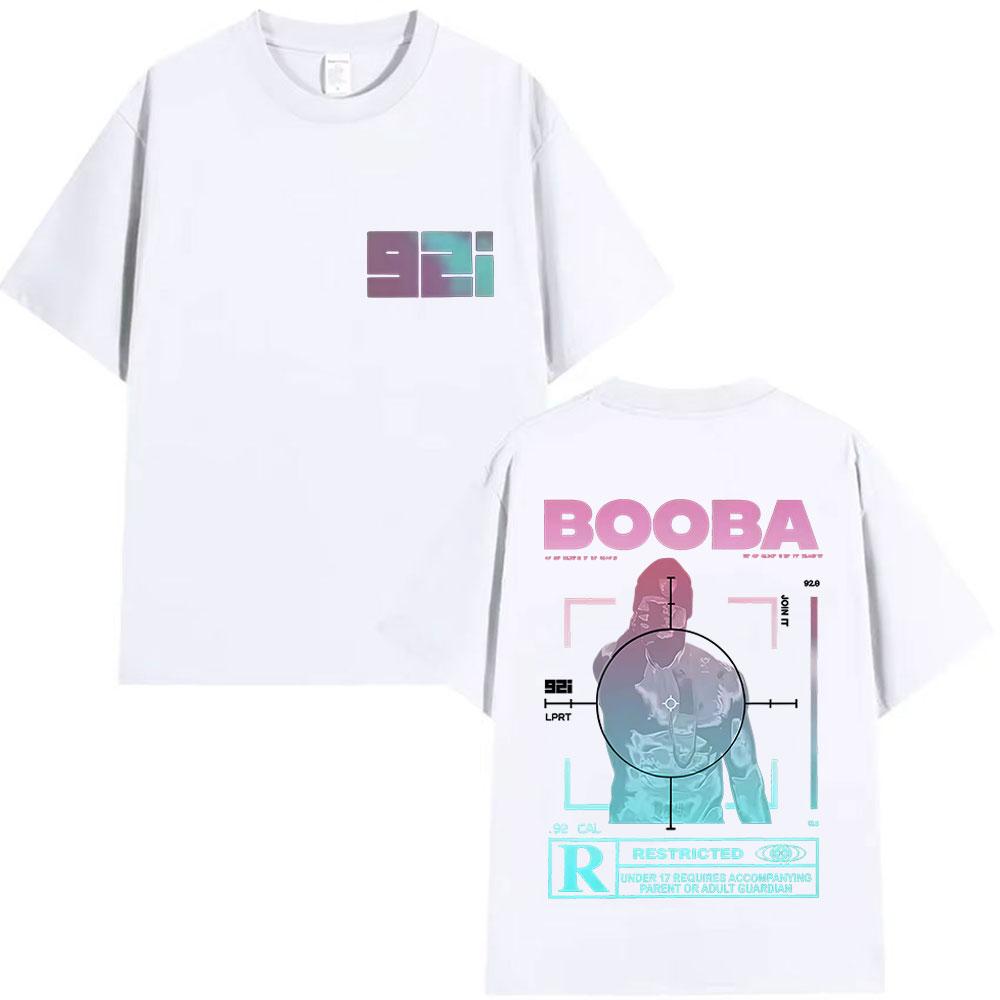 Rapper BOOBA B2O Tour 2025 Graphic T Shirts Men's Hip Hop Gothic Short Sleeve T-shirt Retro High Quality Cotton Tees Streetwear