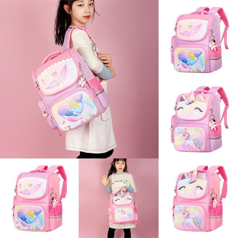 Adorable Cute Unicorn And Princess Girls Backpack Lightweight Large Capacity For School