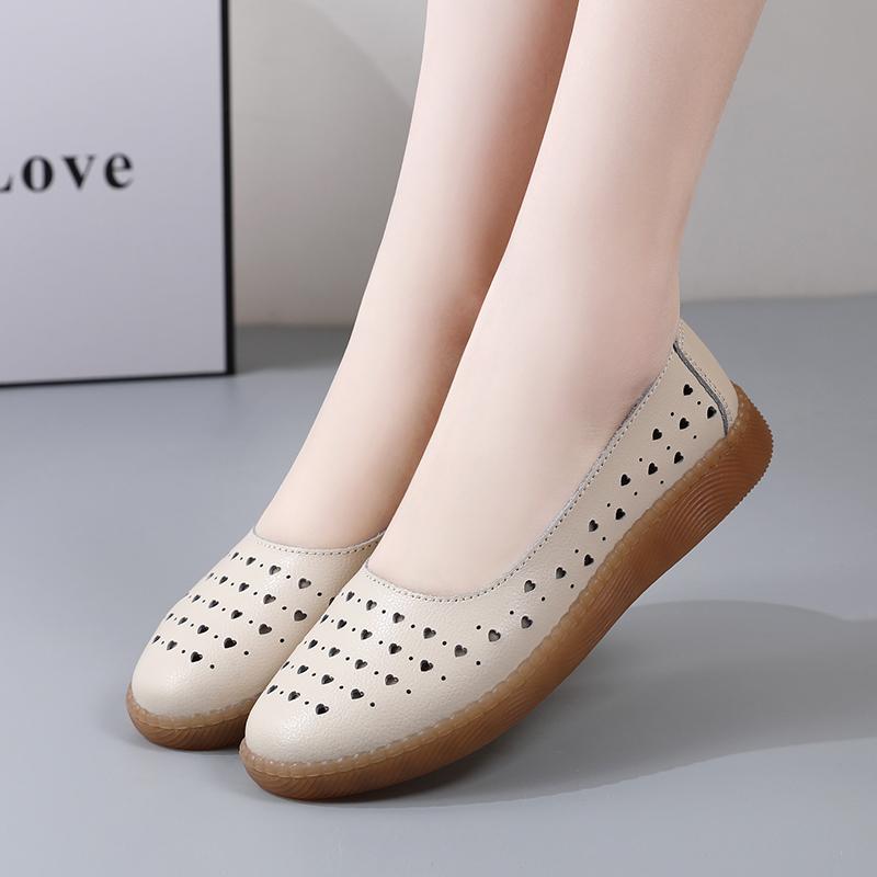 Women Moccasins Penny Loafers Casual White Nurse Footwear Peas Soft Flats Black Driving Walking Shoes for Women