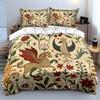 Fantasy Creatures Floral Print Bedding Duvet Cover Set Duvet Cover Pillowcases  (1*Duvet Cover 2*Pillowcases, without duvet insert)