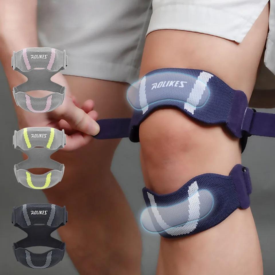 2PCS Patella Knee Strap with Ergonomic Silicone Pad for Patellar Tendon Support Adjustable Compression Knee Stabilizer