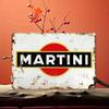 Винтажная металлическая табличка Martini    Ретро настенное искусство с классическим брендингом Идеально для баров для мужских комнат и декора спальни Легко