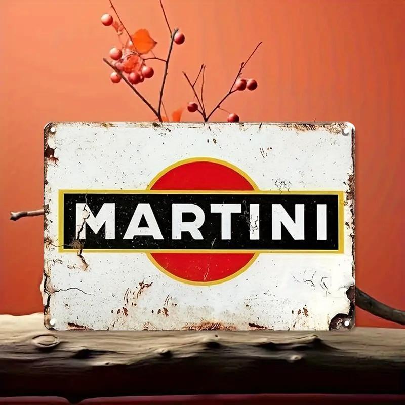 Винтажная металлическая табличка Martini Ретро настенное искусство с классическим брендингом Идеально для баров для мужских комнат и декора спальни Легко