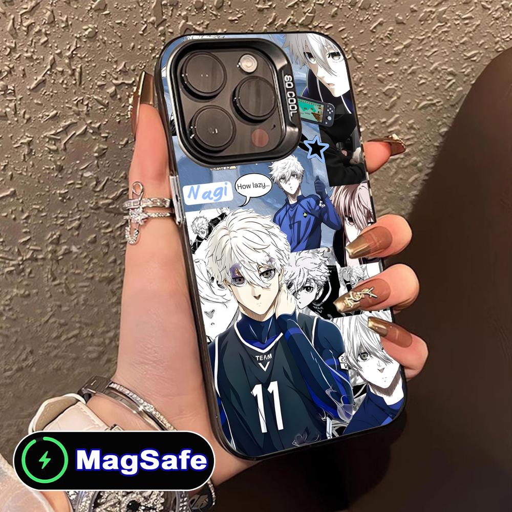 Blue Lock Nagi Seishiro Phone Case for iPhone 17 16 15 14 13 12 11 Air Pro Max Plus MagSafe Translucent Colorful Cover Cover