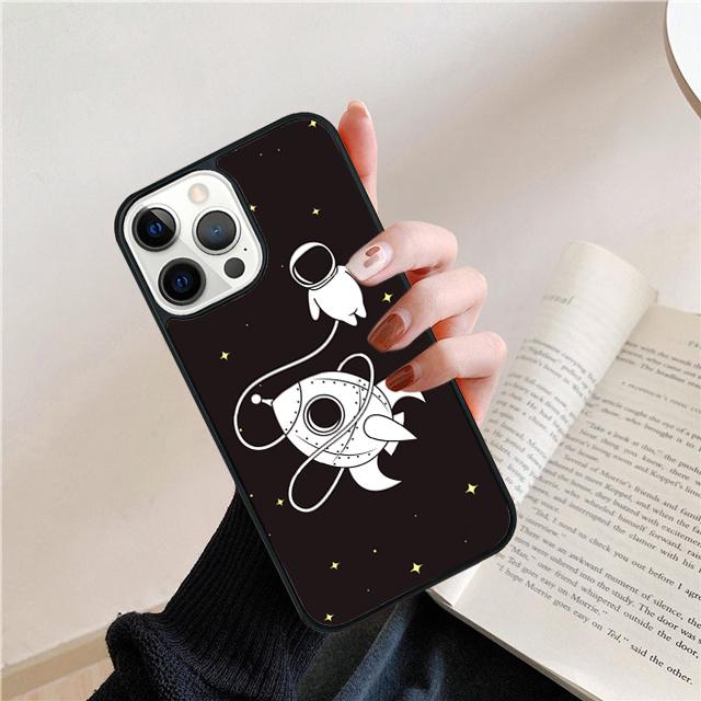 Звездное Космическое Лунное Астронавт Эстетика Чехол для Телефона Cover для iPhone 17 Air 16 15 14 13 11 12 Pro Max Plus Coque