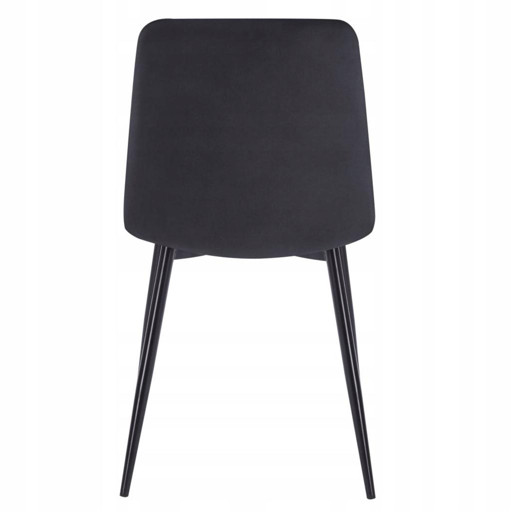 Black velvet loft chair with metal frame for living room and kitchen Furnitex