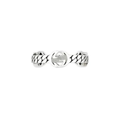 Серебряное кольцо 925 пробы с блестящим узором Double G, винтажное, мужское, 661523-J8400-0728