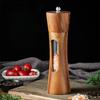 Creative Acacia Wood Pepper Grinder with Acrylic Transparent Window Ceramic Core Salt and Pepper Grinder Kitchen Tools & Gadgets