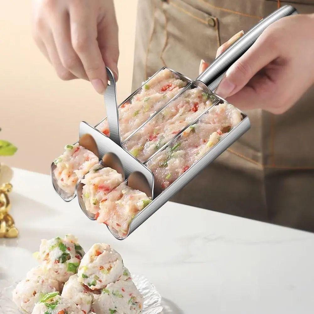 Прочная ручная машинка для фрикаделек Легко извлекаемая форма для фрикаделек Инструмент для семейной готовки