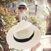 Summer pepper hat women's three-fold with British jazz versatile big-brimmed top hat travel shade sun hat