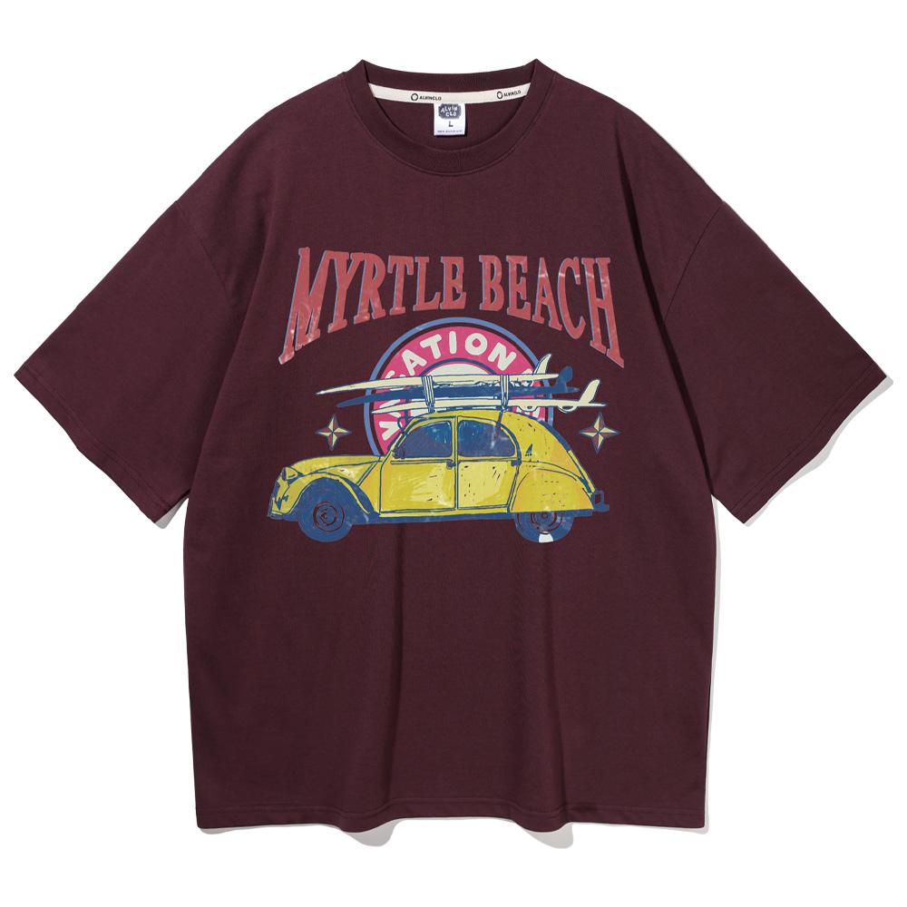 ALVINCLO Myrtle Beach Oversized Short Sleeve T-Shirt Ast4540 (6 Colors) (Type B)