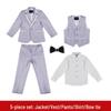 Children's Korean Style Gentleman Formal Three-Piece Suit for Boys - Wedding, Photography, and Performance Wear.