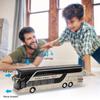 Безумная распродажа! Игрушечный электрический двухэтажный автобус 1:50 Сплав Двухэтажный Автобус Модель Игрушка с Музыкой для Детей (Золото)