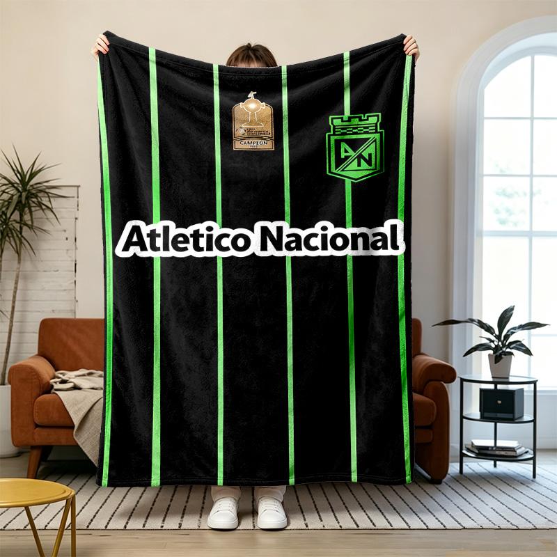 Atletico Nacional Soft and comfortable flannel Suitable for sofas living rooms outdoor camping travel and also makes a great anniversary gift