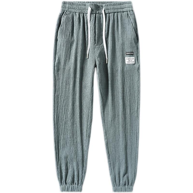 Мужские летние свободные спортивные штаны на завязках с узкой талией - несколько цветов