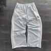 Vintage Style Unisex Track Pants High Waist Loose Straight Leg Striped Casual Trousers Streetwear