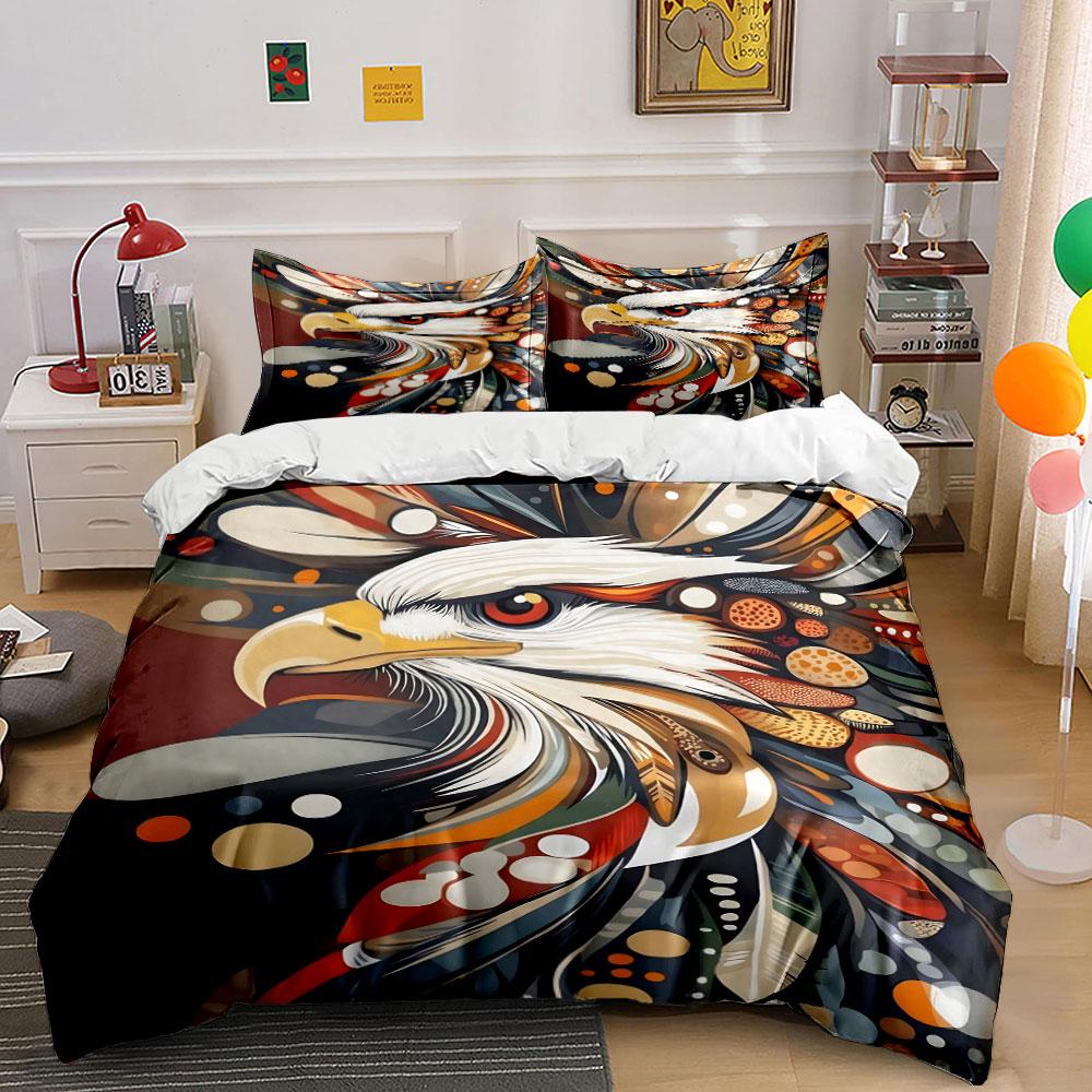 Eagle with abstract accents. Bedding sets Duvet cover sets Duvet covers Pillowcases(1*Duvet Cover 2*Pillowcases without duvet insert)