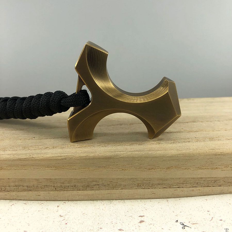 1 шт. Латунный уличный EDC тактический инструмент Многофункциональный мужской кулон-подвеска Брелок Партнер Аварийный стеклобой