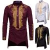 Shirt Stage Clothes Men's Personalized Casual Printed Long Sleeved Shirt