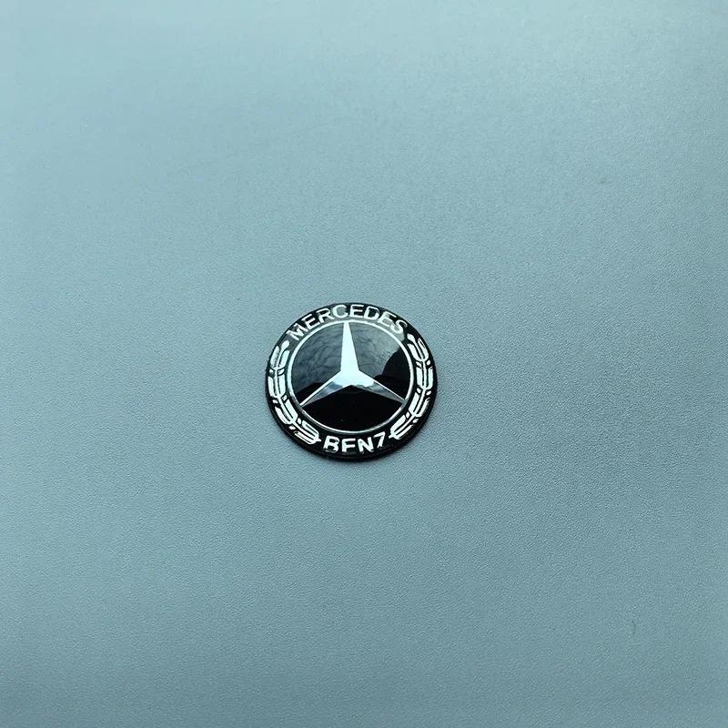 2025 Hot For Mercedes Benz 29mm 38mm Curved Logo Cap Multimedia Knob Hood Cover Badge for Mercedes Benz AMG Star Wheat Apple Tre