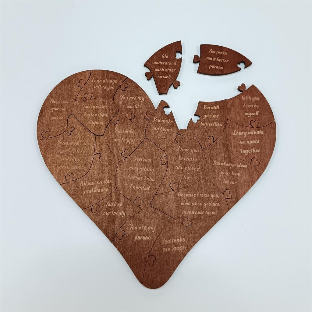 Valentine's Day Gift Commemorative Gift Wooden Love Puzzle