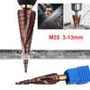 Сверло ступенчатое кобальтовое M35 HSS-Co 1/4 дюйма 3-13 мм HSS CO С шестигранным хвостовиком Ступенчатое сверло Кольцевая пила Фреза Сверло по металлу Инструмент
