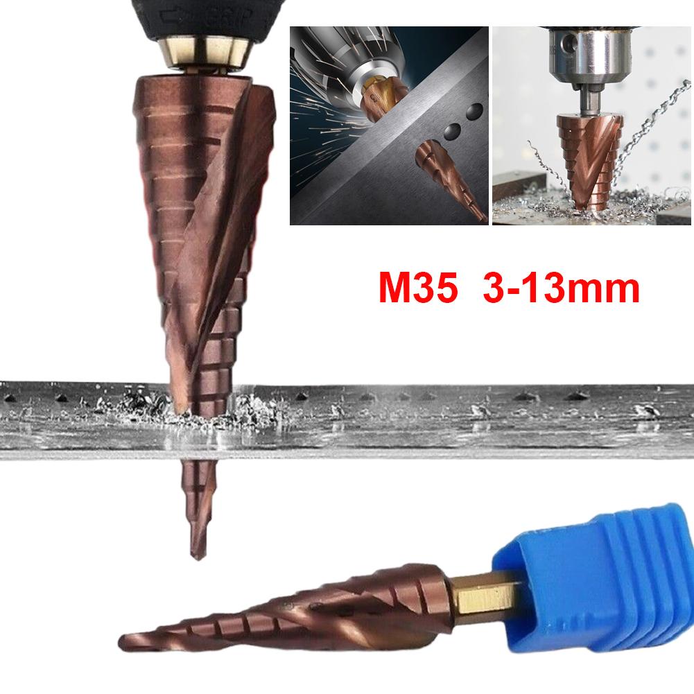M35 HSS CO Ступенчатое сверло с шестигранным хвостовиком 1/4 дюйма 3-13 мм HSS-Co Кобальтовое ступенчатое конусное сверло Металл-Дерево Резак для отверстий Металлическое сверло Инструмент