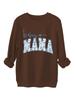 BOY MAMA Floral Spot Women's Thickened Casual Round Neck Long Sleeve Hoodie