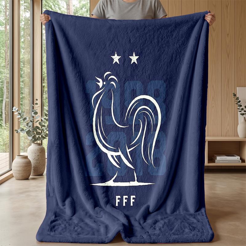 France national football team Theme blanket Soft Flannel Blanket Plush Throw Blanket Cozy Sofa Bed Blanket for Home Decor